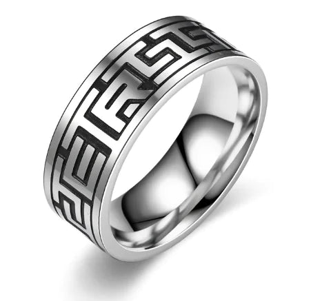 Retro Titanium Steel Ring for Men