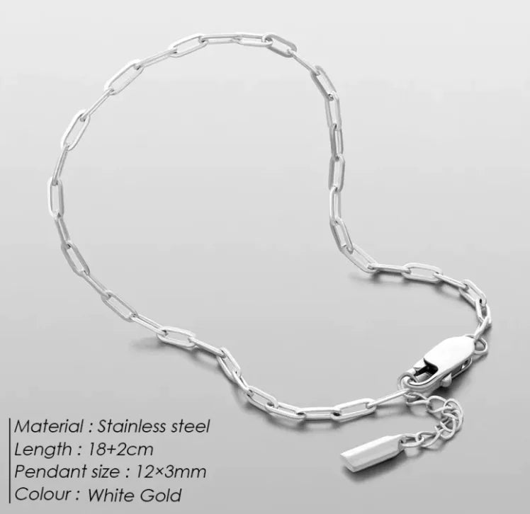 Stainless Steel Minimal Cuban Chain Link Men's Bracelet