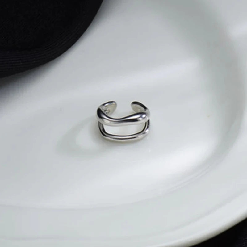 Punk Irregular Geometric Ear Cuff Earrings for Women Non-Piercing Metal Ear Clip Earring Fake Cartilage Fashion Jewelry Party