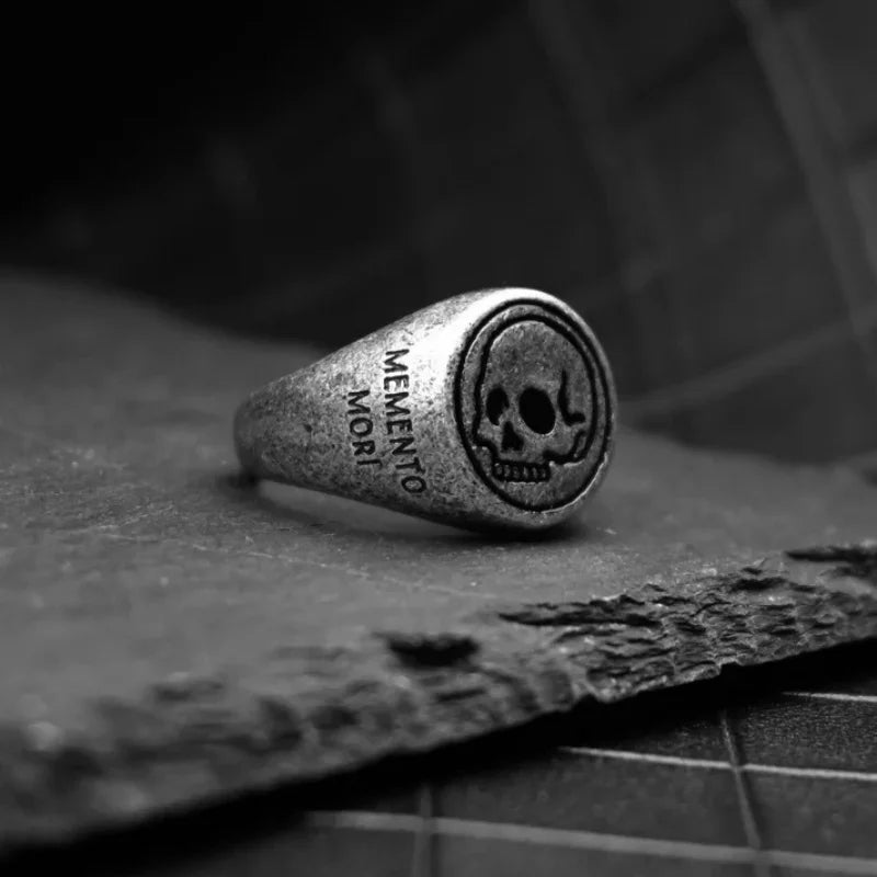 Memento Mori Vintage Luxury Stainless Steel Ring