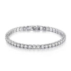 Sterling Silver Zircon Chain Bracelet For Women