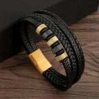 Classic Men's Leather Bracelet New Style Hand-woven Multi-layer Combination Accessory Fashion Man Jewelry Wholesale Dropshipping