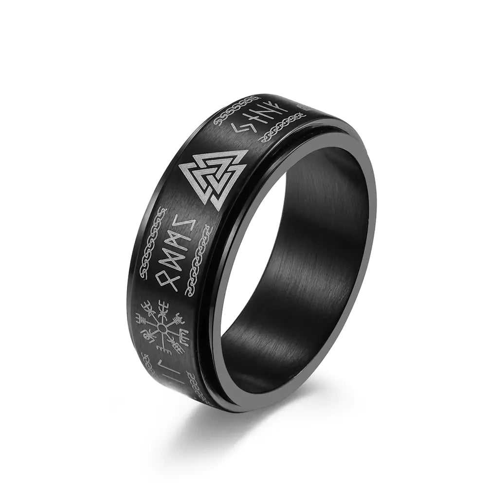 Rotatable Titanium Steel Ring for Men