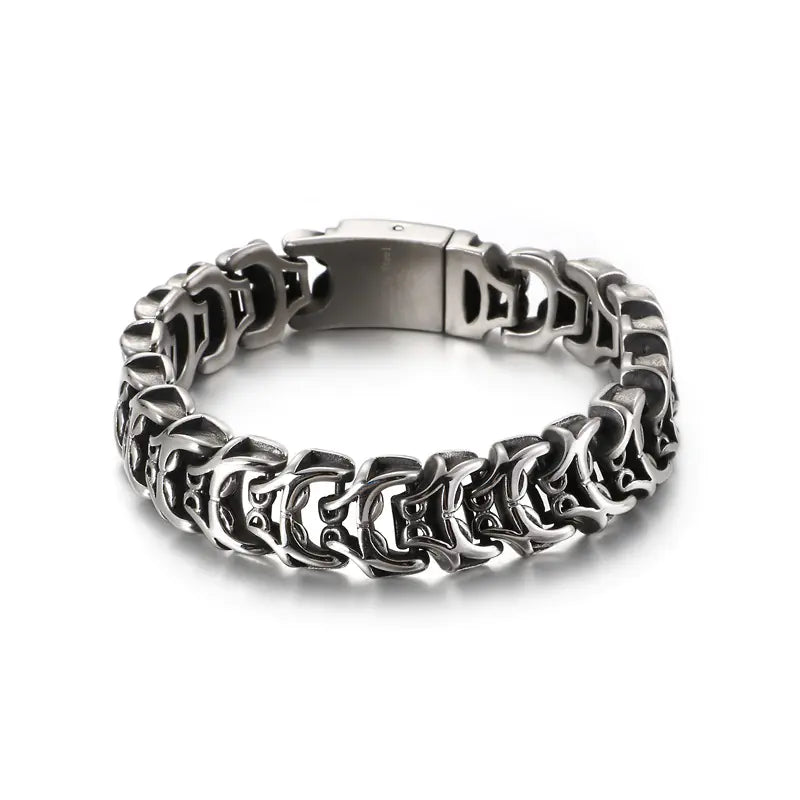 Punk Skull Titanium Steel Chain Men's Bracelet