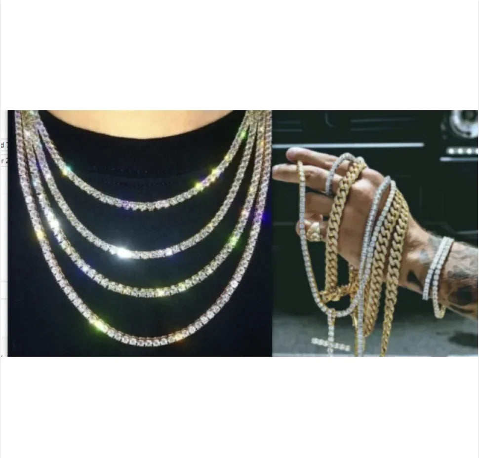 Electroplated Metal Link Chain Men's Necklace