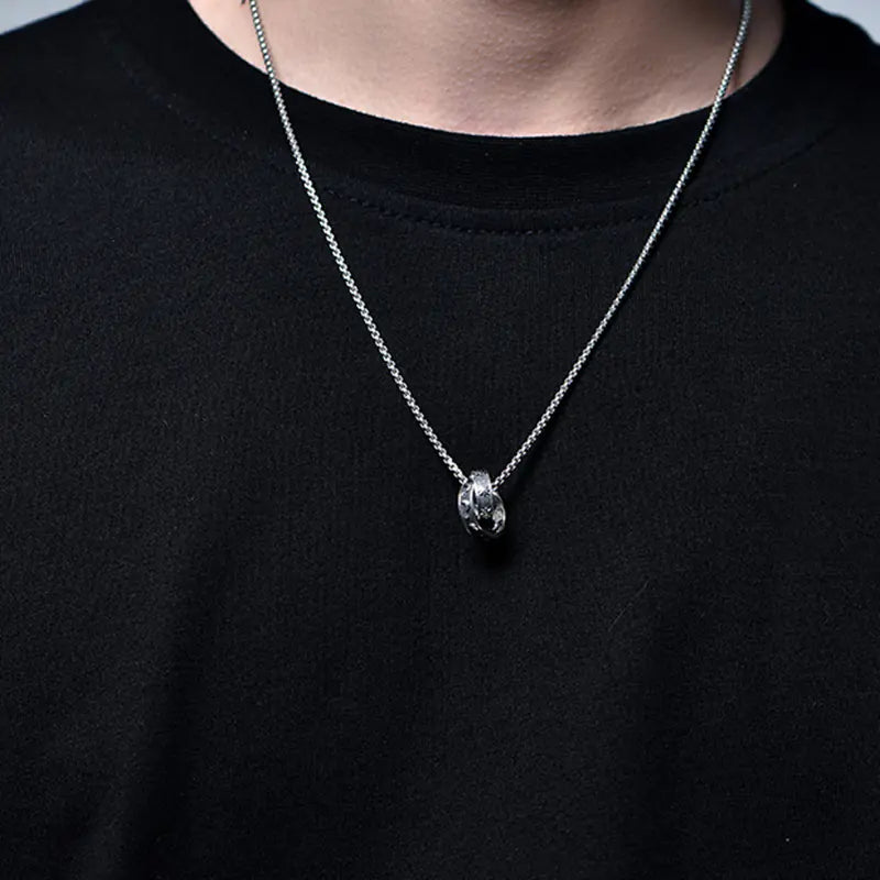 Men's Sun, Moon, and Star Pendant Necklace