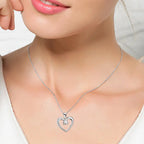 Heart-Shaped Pendant with Diamonds for Women Necklace