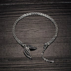 Men's Feather Necklace Angel Wing Pendant