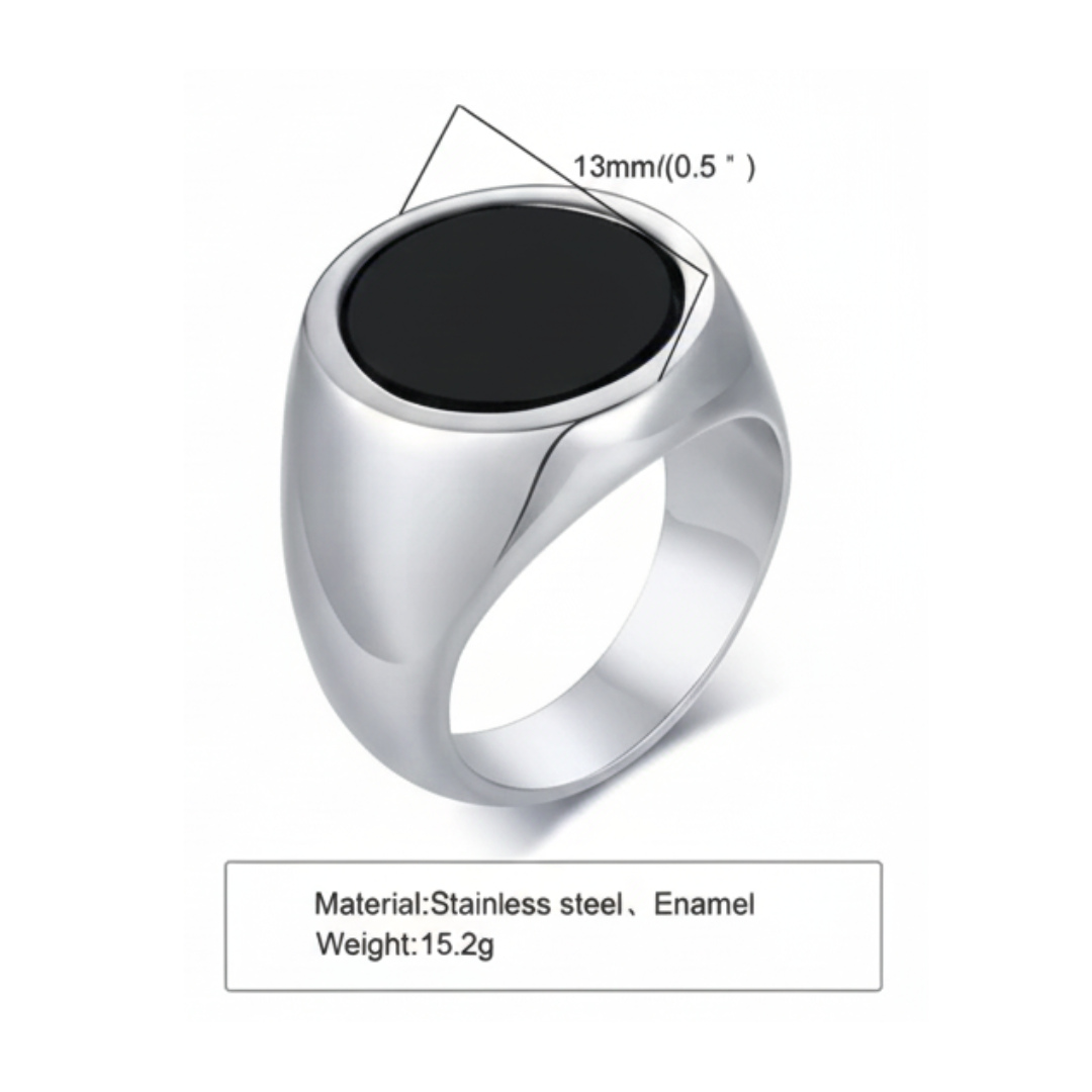 The Black Onyx Signet Ring for Men