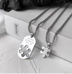 Women's Square Pendant Titanium Steel Necklace