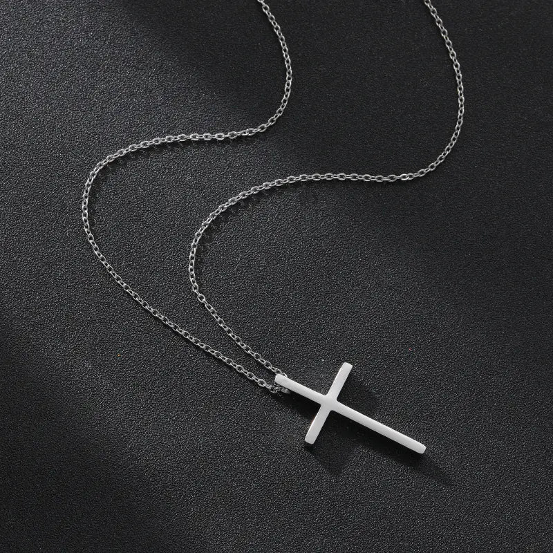Titanium Steel Cross Necklace for Men's