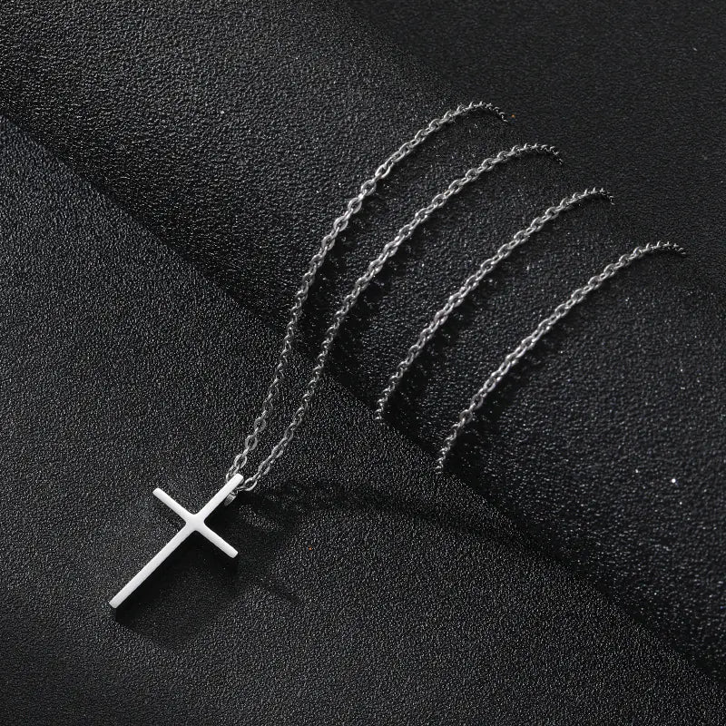 Titanium Steel Cross Necklace for Men's