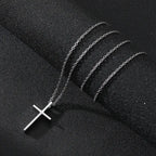 Titanium Steel Cross Necklace for Men's