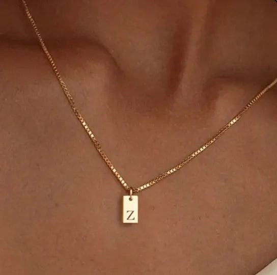 Alphabetical Titanium Steel Women's Chain Pendant Necklace