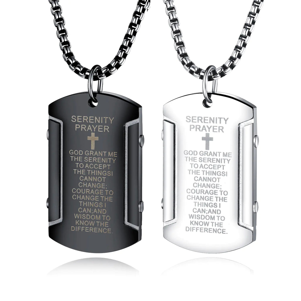 Retro Stainless Steel Men's Cross Necklace Pendant