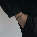 Jade Bamboo Beaded Bracelet for Men