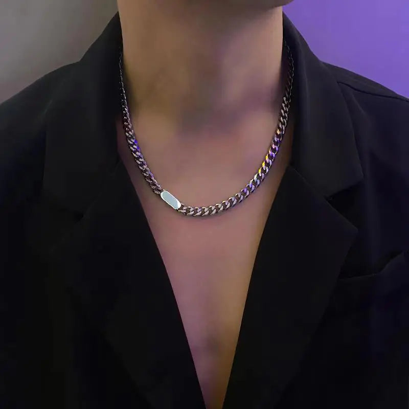 Men's Titanium Steel Cuban Chain Necklace