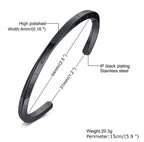 Titanium Steel C-Type Cuff Men's Bracelet