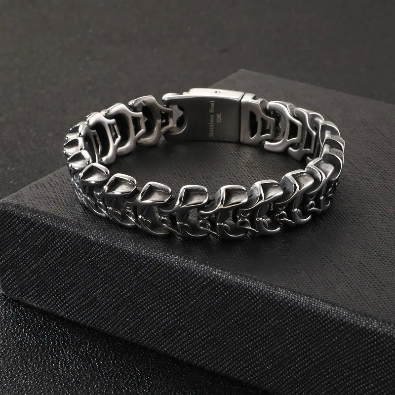 Punk Skull Titanium Steel Chain Men's Bracelet
