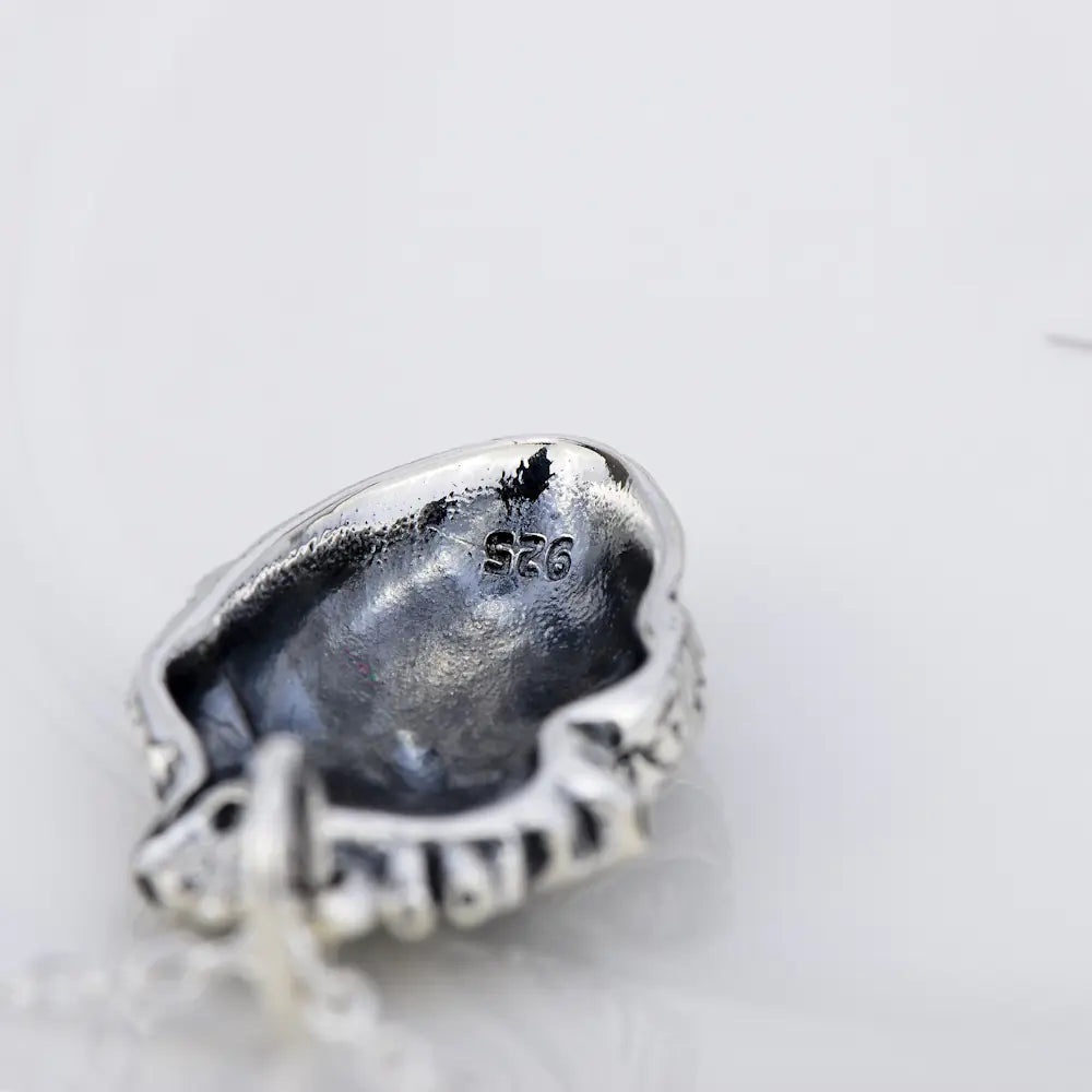 Women's Necklace with Heart Pendant in 925 Sterling Silver