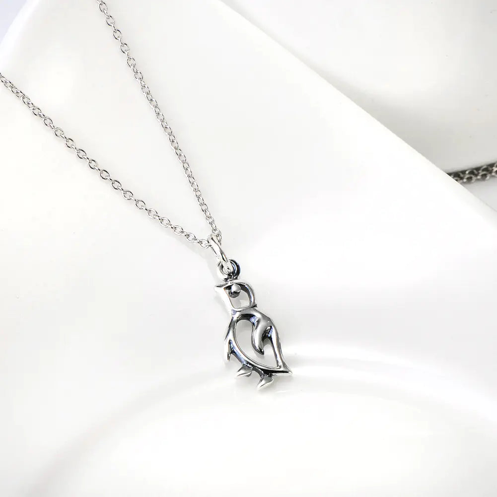 Sterling Silver Elegance Bird Pendant Necklace
