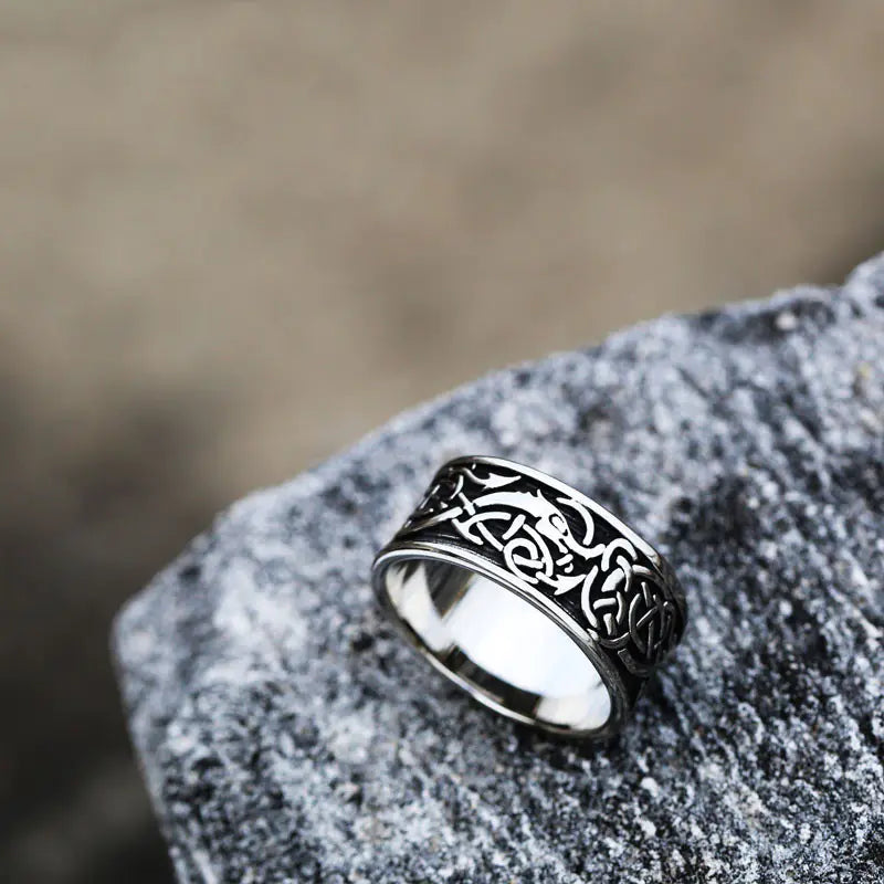 Vintage Stainless Steel Ring for Men