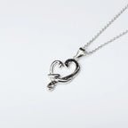 Heart Hug Pendant and Diamonds Women's Necklace