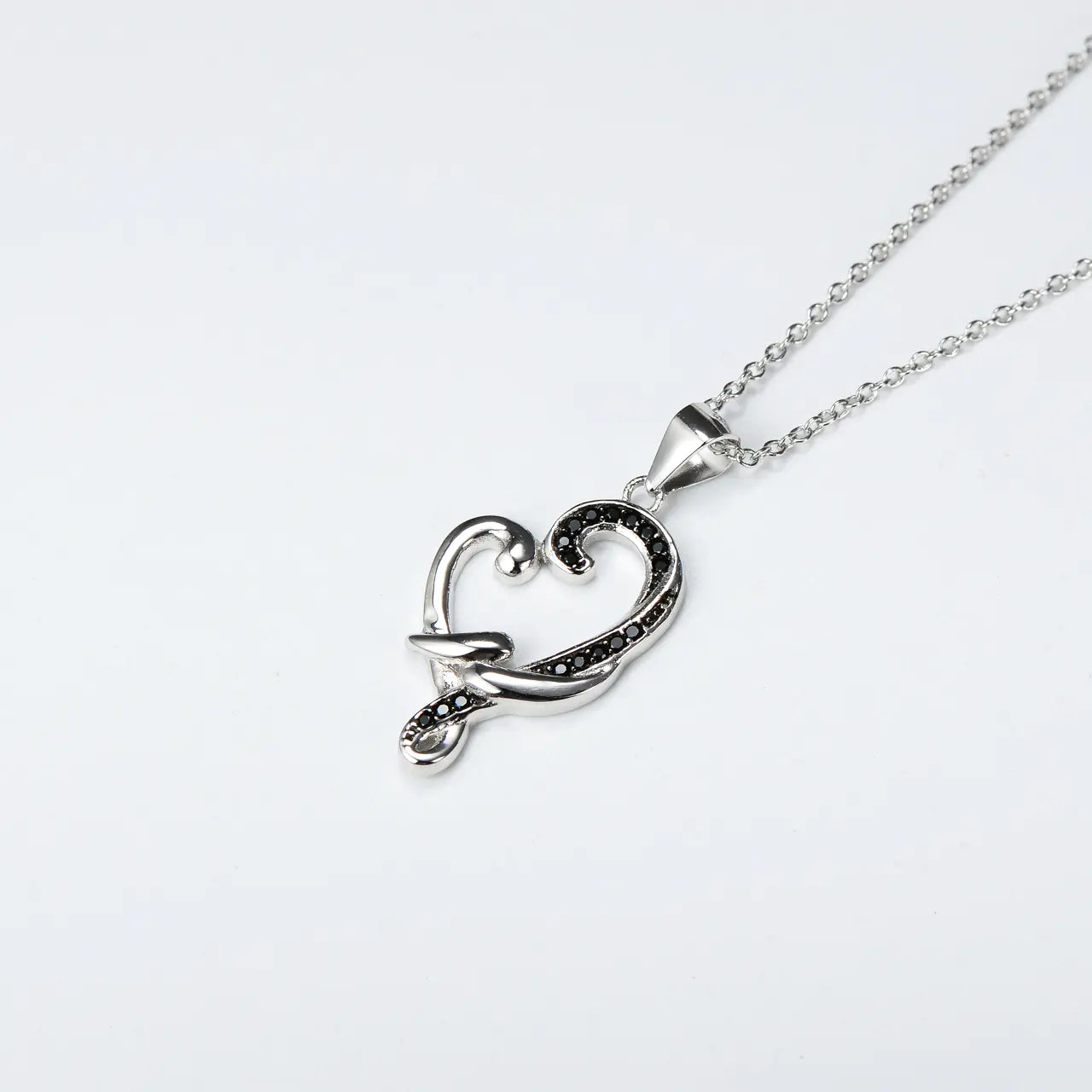 Heart Hug Pendant and Diamonds Women's Necklace