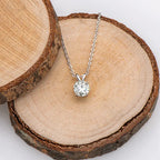 925 Silver Moissanite Circle Necklace