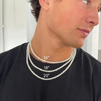 Men's Modern Pearl Beaded Chain Necklace