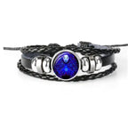 Zodiac Constellation Braided Leather Bracelet