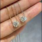 925 Silver Moissanite Circle Necklace
