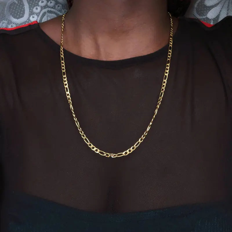 Men's Alloy Chain Necklace in Trendy Gold