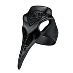 Celtic Ravens Crow Skull Ring for Men