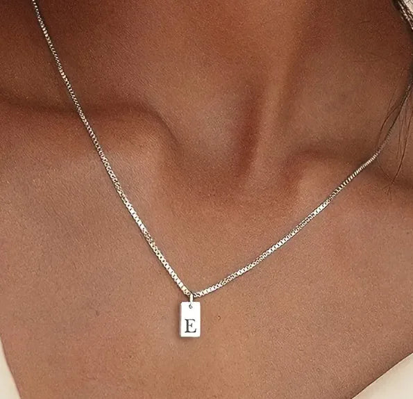 Alphabetical Titanium Steel Women's Chain Pendant Necklace