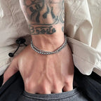 Double Layer Titanium Steel Chain Bracelet for Men