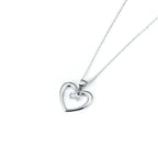 Heart-Shaped Pendant with Diamonds for Women Necklace