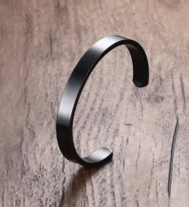 Titanium steel Cuff Men's bracelet