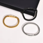 Vintage Gray Metal Chain Men's Bracelet