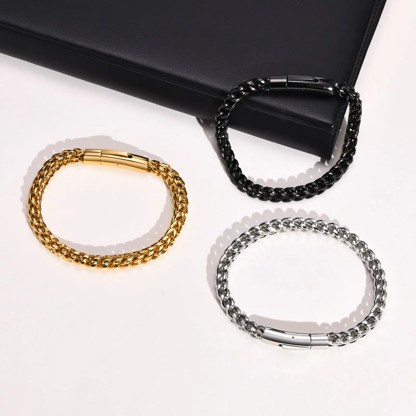 Vintage Gray Metal Chain Men's Bracelet