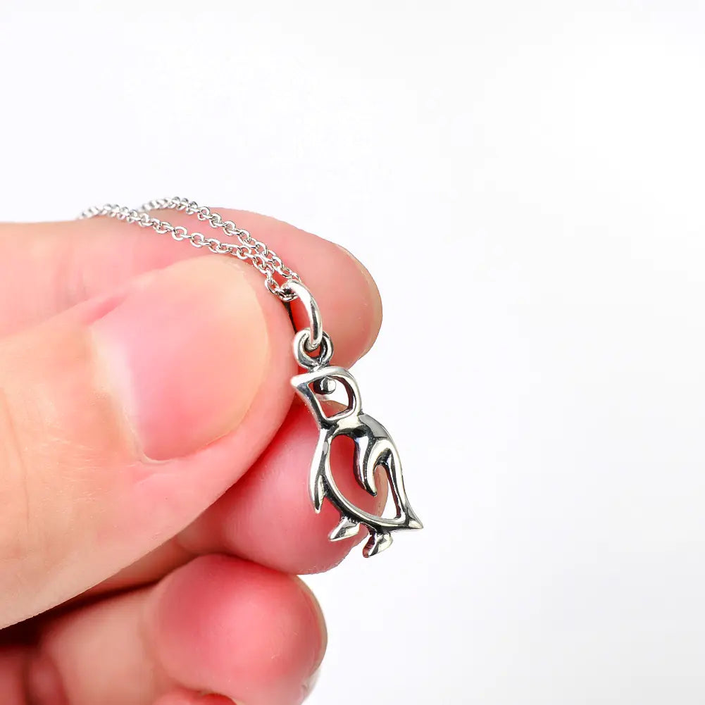 Sterling Silver Elegance Bird Pendant Necklace