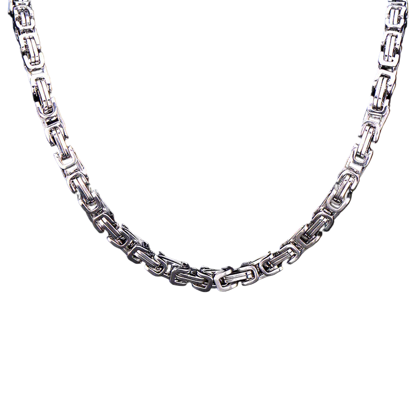 Men's Colorless Stainless Steel Hip Hop Necklace