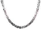Men's Colorless Stainless Steel Hip Hop Necklace
