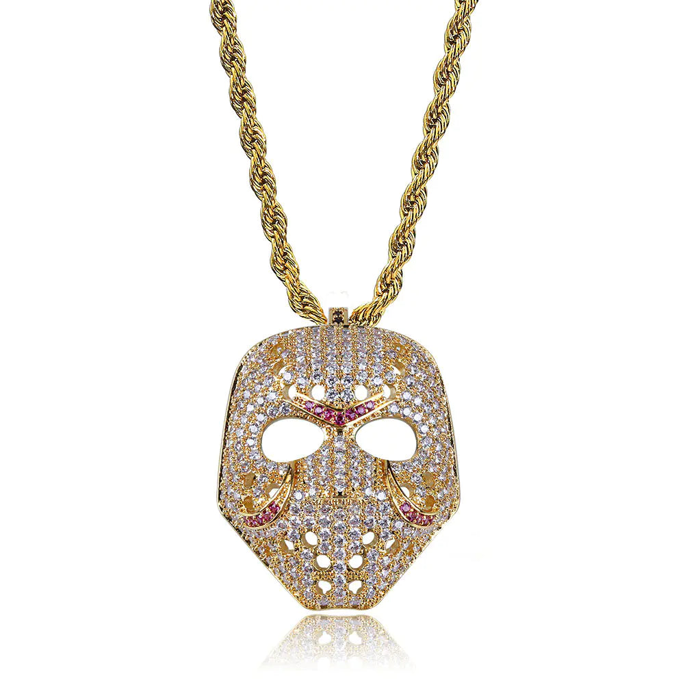 Masquerade Mask Necklace Hip-Hop Necklace