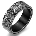Adreamz 8mm Computer Circuit Board Pattern Ring