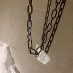 Diamond Embedding Thick Cuban Chain Necklace