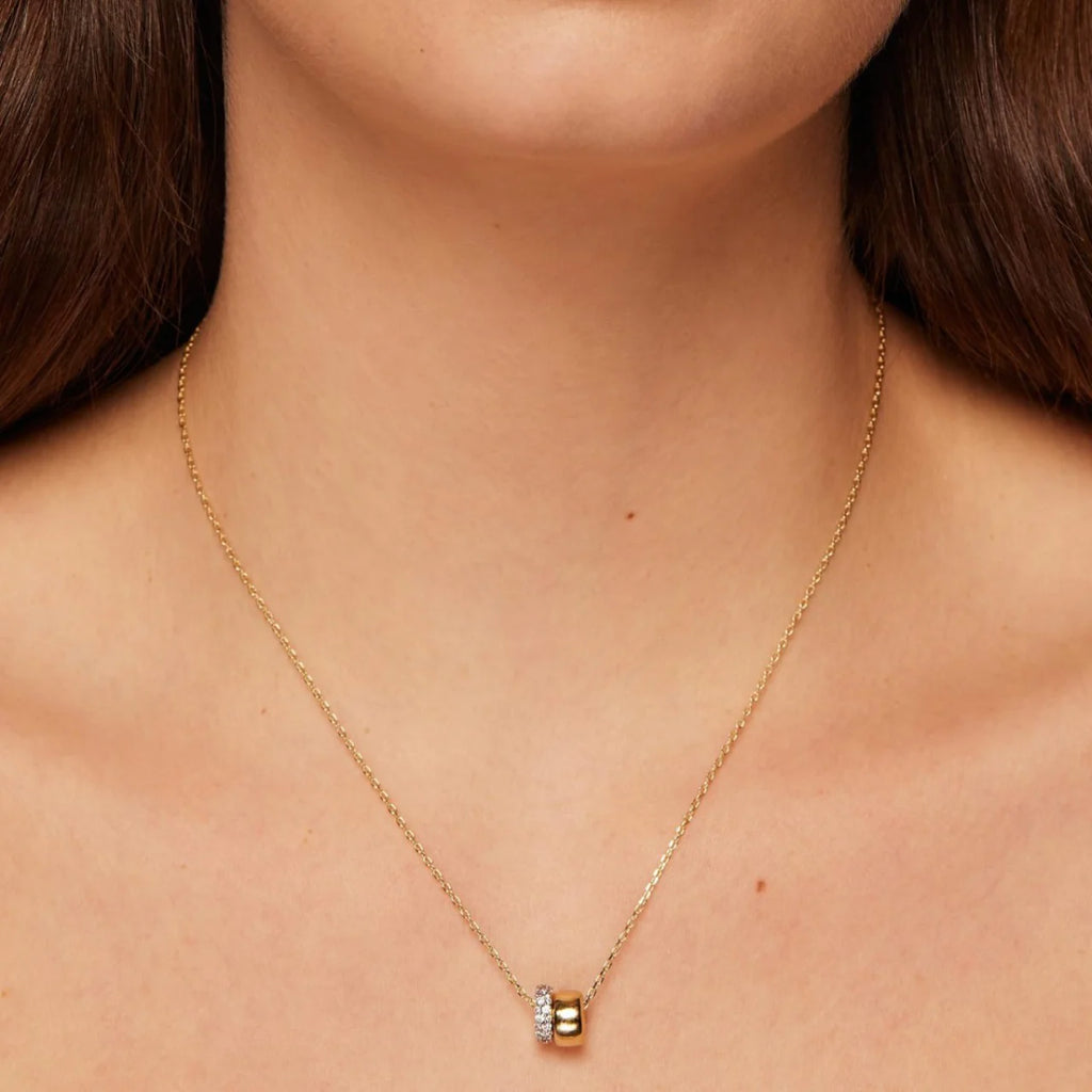 Women's Brass Electroplated Zircon Necklace