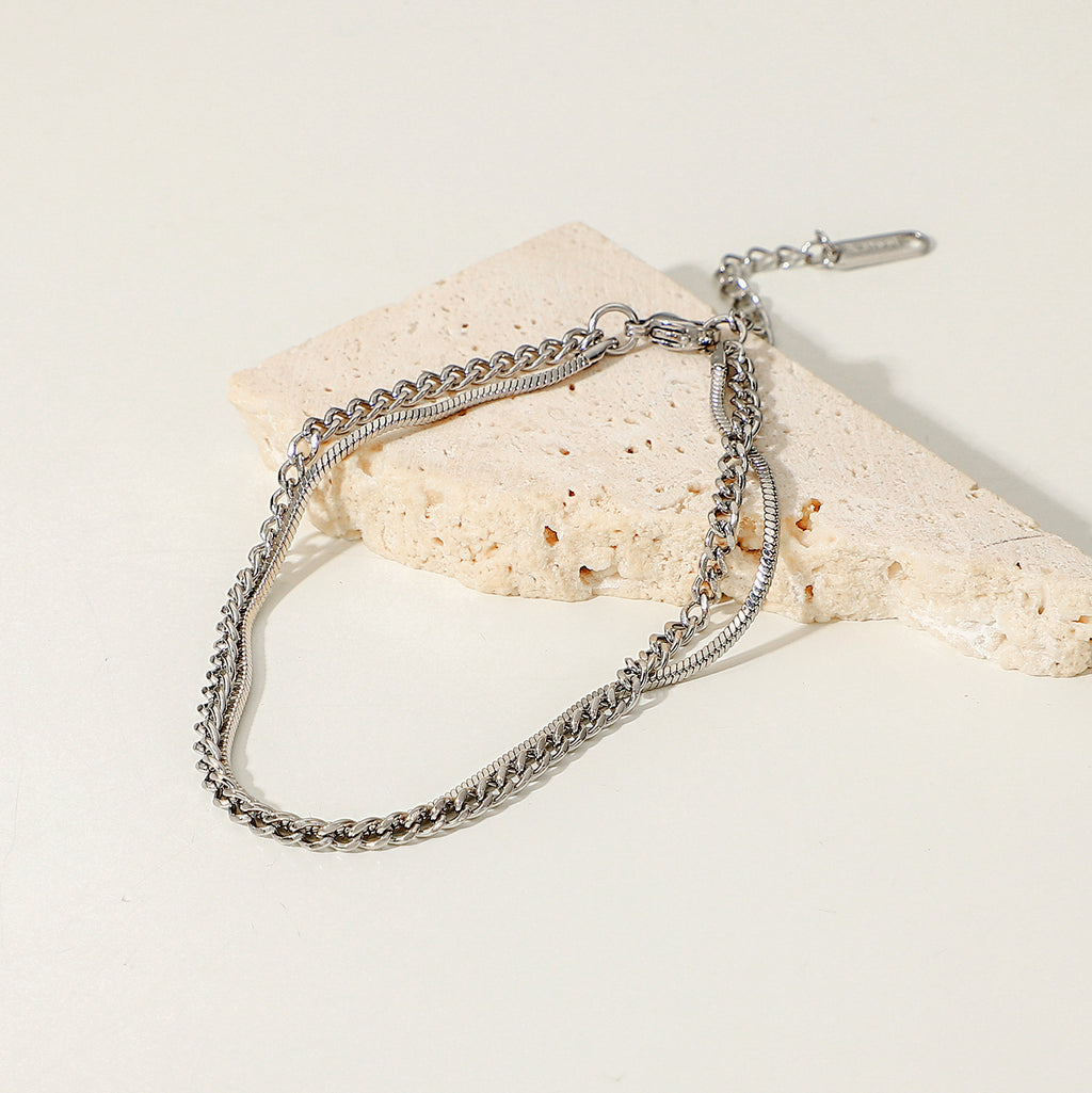 Unique Double-Layer Stainless Steel Men's Bracelet