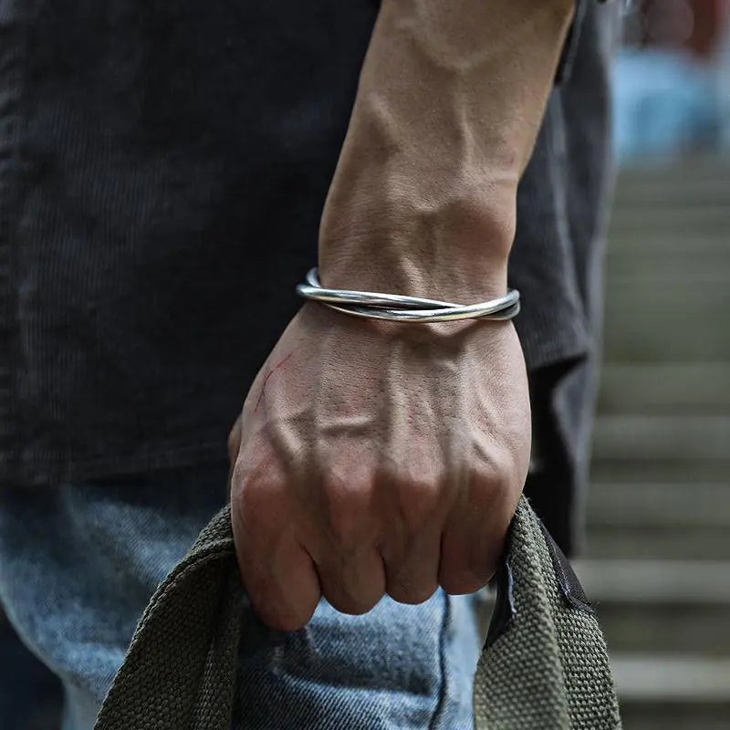 Handmade Metal Adjustable Twisted Men's Bracelet