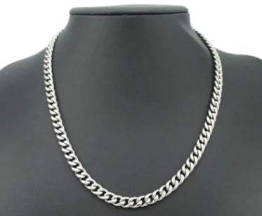 Men's Titanium Steel Round Link Chain